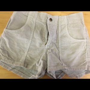 Corduroy beige shorts